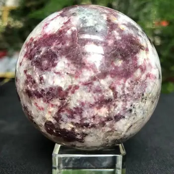 Naravni Kamen Plum Blossom Turmalin Kristalov Žogo Kamni Doma Dekoracijo Zdravljenje Darilo 1pc 50-80 mm
