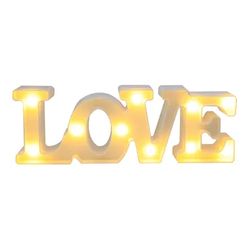 3D LED Neon Luči Ljubezni Obliko Noč Svetlobe Črke Prijavite Lučka za Romantično Poroko, Rojstni dan Valentinovo Rekvizitov, Okras