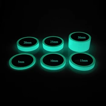 Modro-Zelena Žareti V Temno Svetlobni Trak Fazi Doma Dekoracijo Stensko Stikalo Nalepke Široko: 5 mm ~ 50 mm x 5m /rola