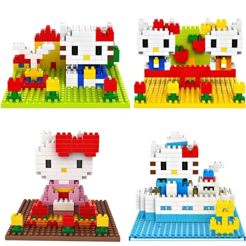 Novo Hello Kitty scene serije vodnjak, Kapetan Hello Kitty risanka model puzzle nastavite otroci igrače giftPokemon serije Pikachu jelka