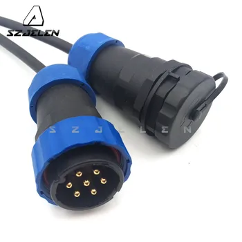 SD28TP-ZM , vodotesen priključek 7 pin, IP67, 25A LED žica žica priključki, Električne naprave napajalni priključek, vtič v vtičnico