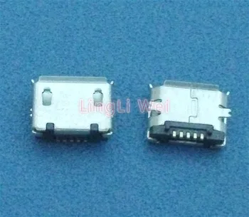 100 kozarcev Micro USB Tip B Female 5Pin SMT Vtičnico SMD Jack Priključek Vrata PCB Board Polnjenje (najbolj priljubljenih priključek)
