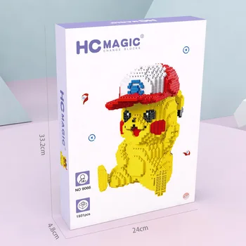 Pikachu Serije Mini gradniki 3D DIY Model Detektiv Diamond Mikro Opeke Številke Pokemon Igrače Za Darilo Otrok
