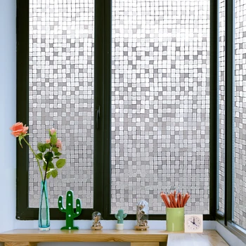 Mozaik stekla nalepke elektrostatično okno film predalčni dnevna soba, balkon drsna vrata kopalnica in okna rešetka dekorativni film