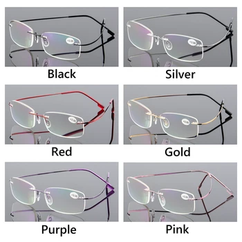 1PC Unisex Prilagodljiv Presbyopic Očala Ultralahkih Rimless Pomnilnik Titana Magnetni Obravnavi Očala Vision Care +1.0~+3.5