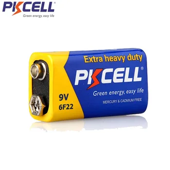 20PC PKCELL 9V 6F22 Enaka CR9V ER9V 6LR61 baterije Ekstra težkih Ogljikovega Cinkove Baterije 9 Volt Baterija za Igrača Oddaljeni Contro