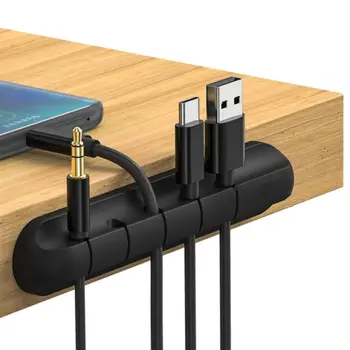 Kabel Imetnik Silikonski Kabel Organizator USB Navijalec Namizje Urejeno Upravljanje Posnetkov Držalo Za Miške, Tipkovnice, Slušalke Slušalke
