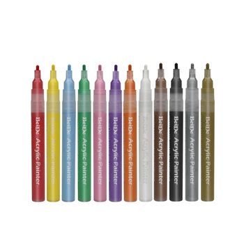 3 mm Akril Barve flomaster Označevalnik barve Trajna Barva Marker za Keramične Rock Stekla, Porcelana Vrč za Les, Tkanine, Platno