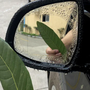 2pcs Univerzalno Anti-Fog Anti-glare Rainproof Avto Tuning Rearview Mirror Trim Film Zajema Zunanje Dele Avtomobila, Stekleni Dodatki