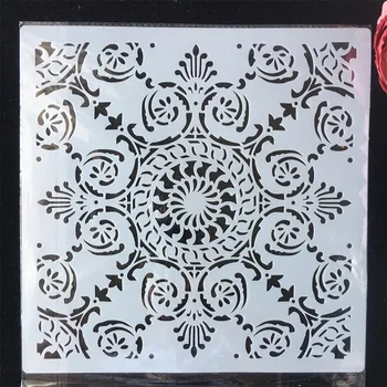 12*12 Big Mandala Okvir Okna DIY Layering Matrice Slikarstvo Album Kolorit Reliefi Album Dekorativni Predlogo