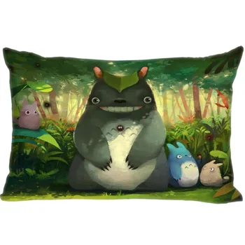 Hayao Miyazaki Totoro Anime Blazino Kritje Spalnica Doma Dekorativne Prevleke Pravokotnik Zadrgo Blazino Primerih Saten Tkanine Najboljše Darilo