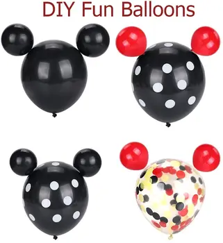 1set Mickey Mouse Rojstni Okraski Otroci Latex Baloni Nastavite Baby Tuš Minnie Mouse Stranka, ki dovaja Zrak Igrače Darilo