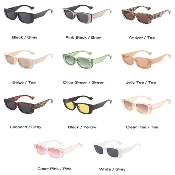 SHAUNA Moda Majhen Pravokotnik sončna Očala Ženske blagovne Znamke Oblikovalec Retro Jelly Okvir sončna Očala Moških Odtenki UV400