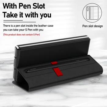 Luksuzni Usnja, Pen reža za Samsung Galaxy Ž Krat 3 Primer Združljiv S Pen Krat Edition Igralni Pokrov ležišča za Fold3 F9260 Funda