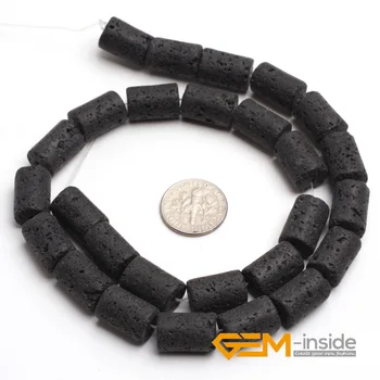 10X14MM stolpec obliko lava kamen kroglice naravnega kamna kroglice svoboden kroglice za nakit, izdelava sklop 15 centimetrov (38 cm ) na debelo !