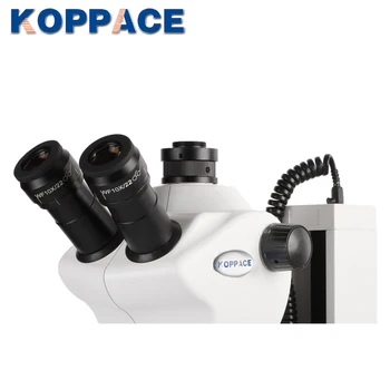 KOPPACE 4X-100X Trinocular Stereo Mikroskop WF10X/22 Okularja Mobilni Telefon Popravila Mikroskopom Zgornji In Spodnji LED Svetlobni Vir