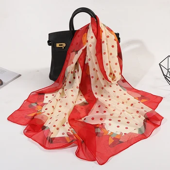 Šifon Pike Tiskanja Šal Fashion Design Obloge Ženske Tanke Dolge Mehke Šal Simulacije Svileni Šal Plaži 160*50 CM Debelo