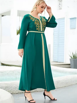 Abaya Dubaju, Turčija, Muslimani, Arabski Muslimani Dolgo Obleko Ramadana Eid Mubarak Za Ženske Haljo Longue Femme Musulmane Vestido Longo Tam Kaftan
