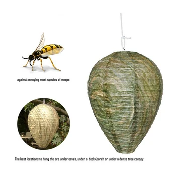 11x8.7 palčni Okolju Prijazno Anti Wasp Papir Vabo Gnezdo Repelenti, ki Visi Simulirani Wasp Odvračanje Ose Gnezdo Humano zatiranje Škodljivcev