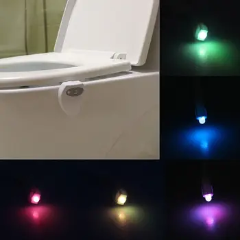 Washingroom Kopalnica Smart Wc Nočna LUČKA Telo Gibanje Aktivira On/Off Sedež Senzor Lučka 8 barvna lučka Wc