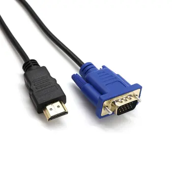 1M HDMI-združljiv Z VGA D-SUB Moški Video Oglasov Ter Kabel Vodila Za TV PC Računalnik Trajno Video Oglasov Ter Kabel