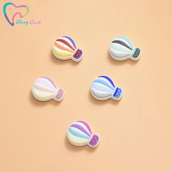 Poskočno Zob 5 KOS Baby Balon Začetnih Silikonske Kroglice Pisane Balonom Hrane Silikona Glodalcev Pribor BPA Free