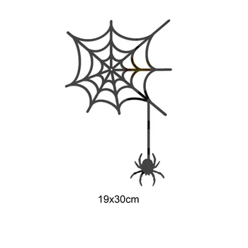 Halloween Spider Web Akril Ogledalo Stenske Nalepke 3D DIY samolepilne Stenske Nalepke Bar (Hiša strahov), Dekor Halloween Dekoracijo