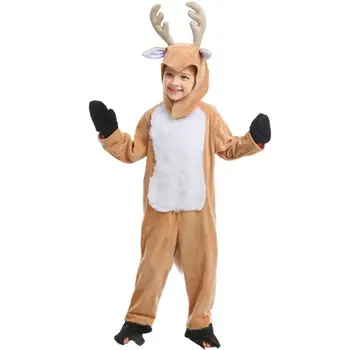 Otrok Odraslih Jelenov Božič Losa, Cosplay Starš-otrok Kostum Pritrjena Ljubki Oblačila za Živali Stopnji Uspešnosti Jumpsuits
