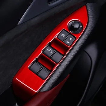 4PCS ABS Rdeče Smer Stikala Dekorativni Pokrov za Mazda CX CX3-3 2016 2017 2018 Nadzor Stikalo za Avto Styling Dodatki