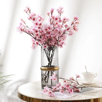 Umetne Rastline Sakura Vrt Dekoracijo Češnjev Cvet Poročno Dekoracijo Umetnih Dekoracije, naredi sam, Naravno Sušenega Cvetja