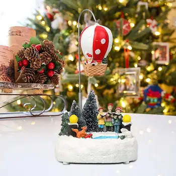 Božično Dekoracijo Vasi Zbirka Figur Stavbe Božič Hiša S Santa Claus LED Osvetlitev Božični Dekor Za Dom