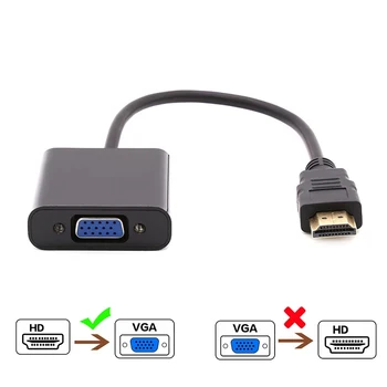 Felkin HDMI-združljiv z VGA Kabel HDMI-združljiv z VGA 1080P Video Pretvornik Digitalnega v Analogni za Prenosni računalnik, Projektor