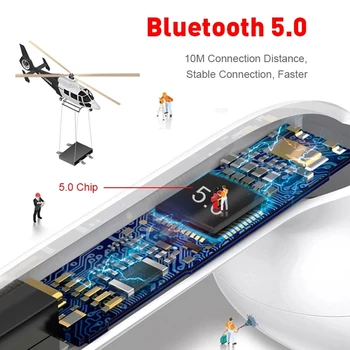 Brezžični 5.0 Bluetooth Slušalke Športne igre na Srečo Ušesnih Čepkov Slušalke S Polnjenjem Polje Za iPhone, Android pametne telefone Xiaomi