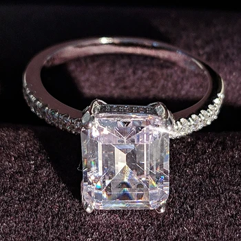 Original resnično trdnih cirkonij zaročni prstan za ženske poroko Luksuzni trgovini božič giftsjewelry R4338