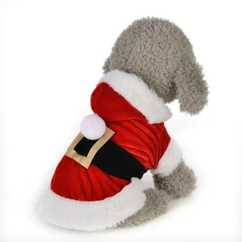Santa Ljubljenčka Psa Božični Kostum Obleko za Majhne Pse Pozimi Pes Hooded Suknjič Jopiči Kuža, Mačka Oblačila Chihuahua Yorkie Obleko