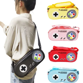 Velika Zmogljivost Torba Za Preklop SNES Potovalni kovček Messenger Bag Za Z Nintendo Stikalo OLED/LITE