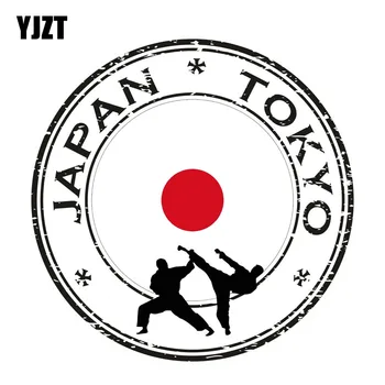 YJZT 13 CM*13CM Tokyo Japonska Karate Žig, Pečat PVC motorno kolo Avto Nalepke 11-00296