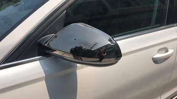 Za Audi A6 A7 S6 2012 2018 1 Par Avto Rearview Mirror Pokrov zaščitni pokrov Volfram jekla črno Krilo Ogledalo Kritje Dodatki