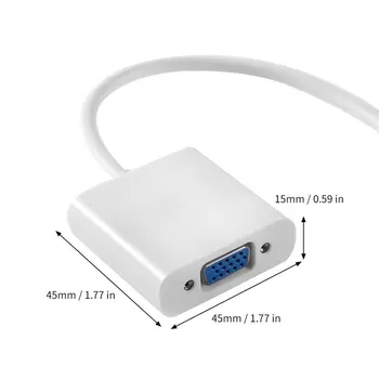 1Pcs Mini Displayport in Zaslon Vrata Dp Naar Vga Kabel Voor Apple Voor Macbook Air Voor Imac in Mac mini Adapter Kabel Wit