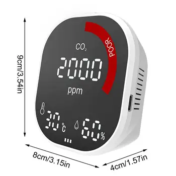 Kakovost zraka Testiranje Instrument Temperatura In Vlažnost Prenosni CO2 Spremljanje Kakovosti Zraka, Vlažnost, Temperatura Monitor