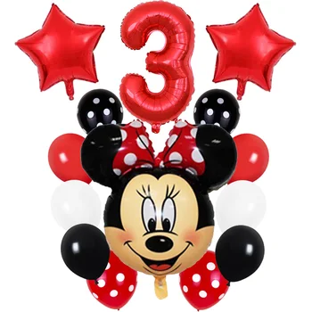 14pc Mikcey Minnie Mouse Stranka Baloni Mickey Rojstni Okraski Baby Tuš Dekor Otroci Stranka Mickey mouse Balon Zraka Globos