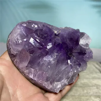 Kamen Naravni Kristal Ametist, Ki Živijo Srce Zdravljenje Geode Draguljev Mineralov Duhovno Duhovno Reiki Čakro Feng Shui Dekoracijo