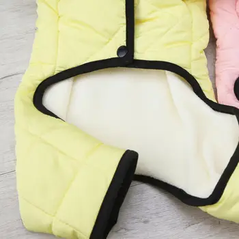 Zimskih Unisex Pet Jumpsuits Barva Čiste Barve Ohraniti Toploto Štiri noge Vse-ujemanje Obleko gor Moda za Hišne Pse Jumpsuits Romper