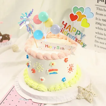 Torta Dekoraterstvo Orodja korejski Ins Veter Ročno poslikano Nositi Barvne Plastične Balon Niz Torto Pokrivalo Stranka Torta Dekor Dobave