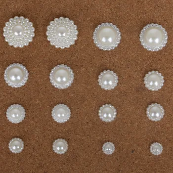 Nov Vroč Nazaj Chrysoprase Imitacije Plastike ABS Pearl Sonce Cvet Kroglice za DIY Modni Nakit zapestnica Obrti Telefon Dekoracijo