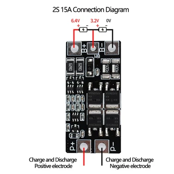 2S 20A 15A 8.4 V 18650 Baterija Litij-Protection Board Z balancer Vezje Regulatorja Modul Za 2S Baterije Pribor
