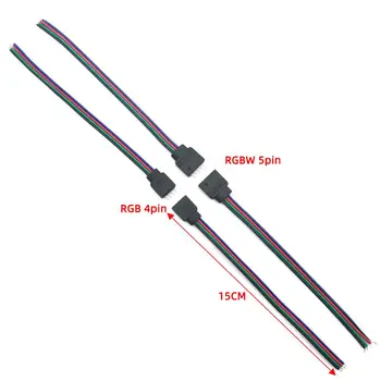 5 parov 4Pin RGB 5PIN RGBW Priključek line Adapter pin vstavljanja tip žice Za Povezovanje 5050 3528 barvni LED Trakovi, oprema