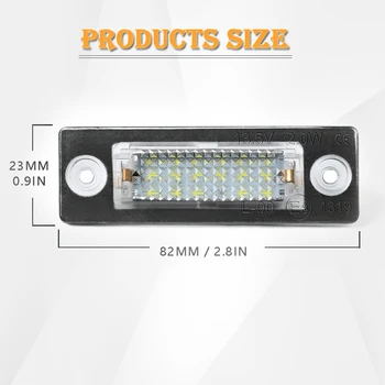 1Pair LED Zadnje Številko registrske Tablice Luči Za Skoda Superb MK1 Octavia MK1 Limuzina 1U Bela, 6000K