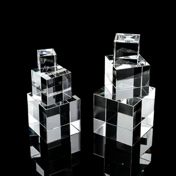 Ustvarjalne Mavričnih Otrok Fotografijo za Prodajo 70*70*70 mm Štirimi Stranicami Crystal Cube Umetno Crystal
