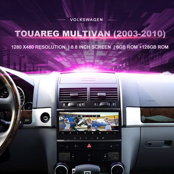 Avto DVD za Volkswagen Touareg/Multivan (2003-2010) 2 avtoradio Večpredstavnostna Video Predvajalnik Navigacija GPS Android 10.0 Double Din